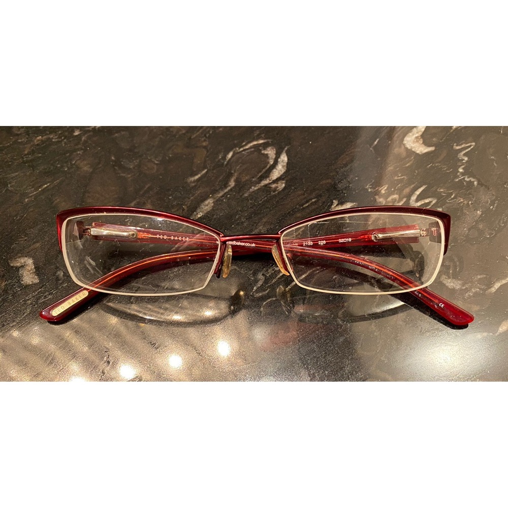 Ted Baker London Eyeglasses "Spirit"Frames Red 52-18